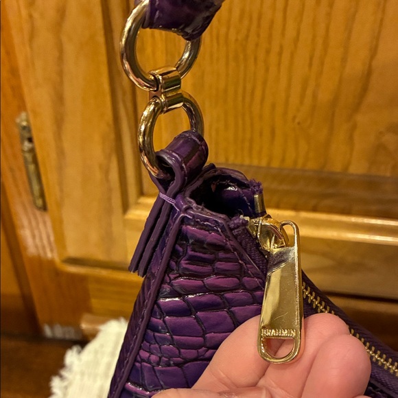 Brahmin Small Bekka Purple Curved Handbag (ABBA) - Picture 6 of 16